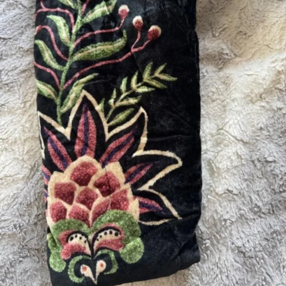 FARM Rio Black Marvelous Garden Puffer Jacket Exotic Tropical Leopard Print - Picture 15 of 16